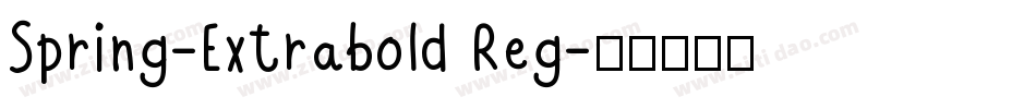 Spring-Extrabold Reg字体转换